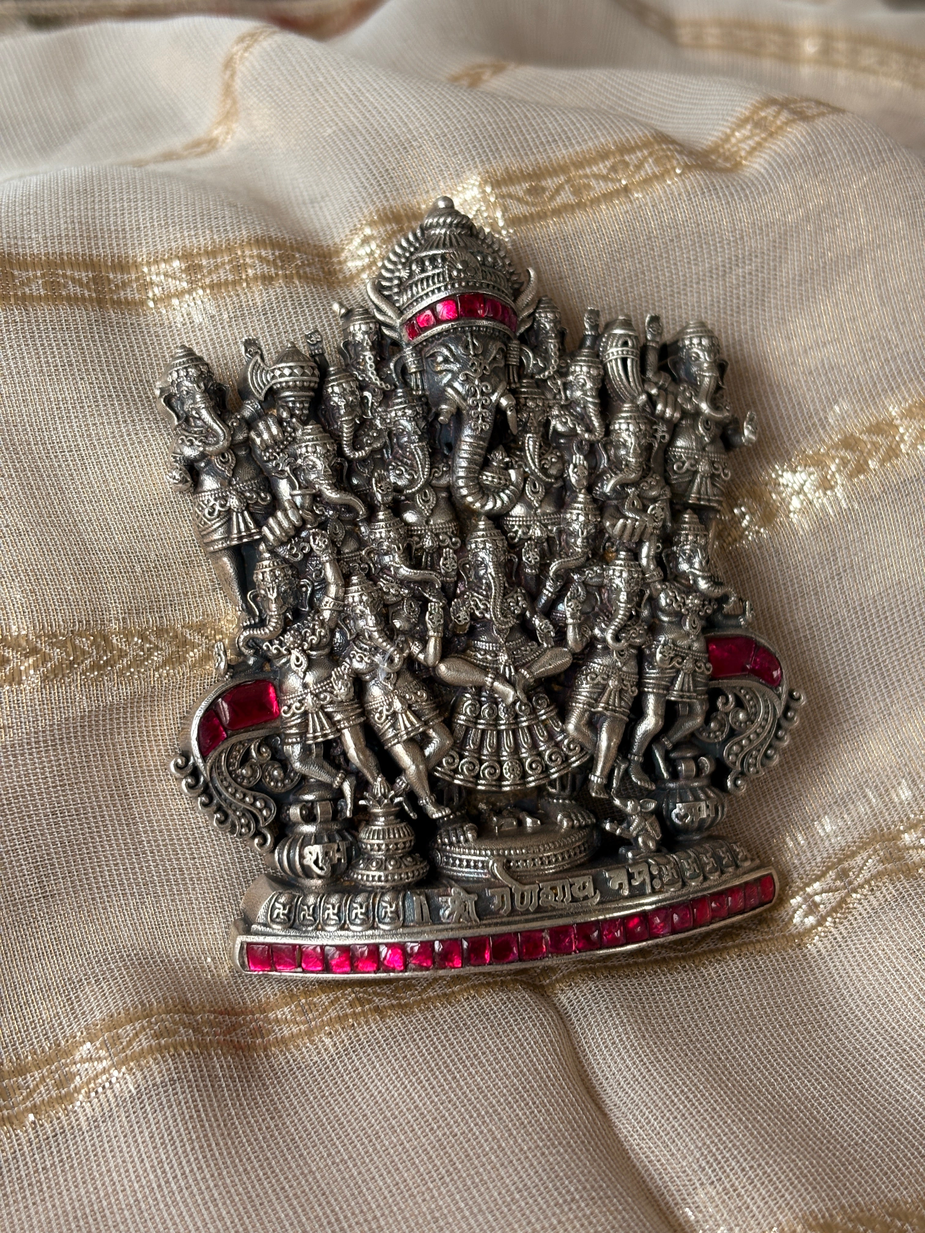 Antique Ganesha Silver Pendant without Chain